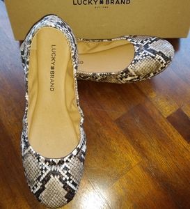 NIB Lucky Brand Erin Latte Dream Snake Fla…